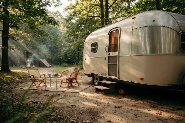 Tiny Vintage Trailer Transformed into an Adorable Home on Wheels
