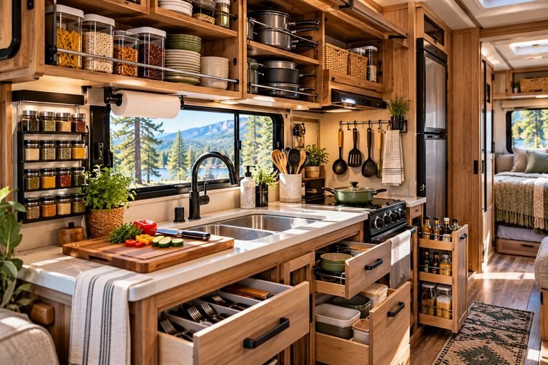12 Genius Hacks to Double Your RV Kitchen Storage